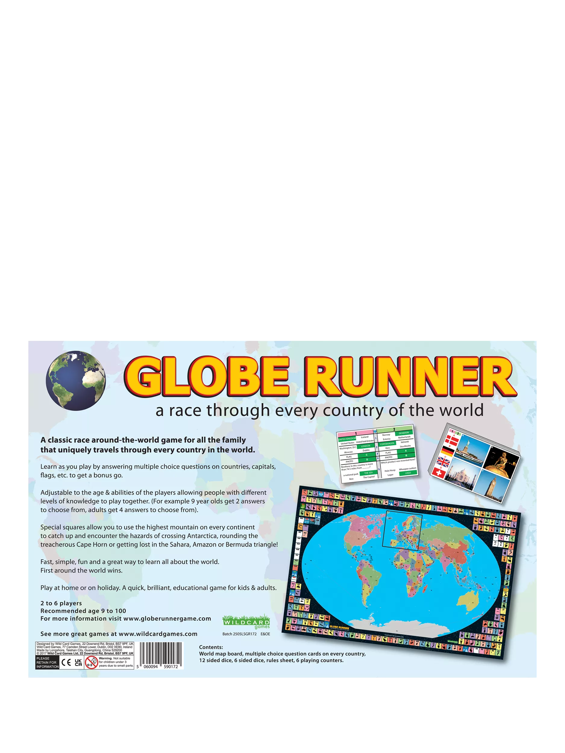 Wildcard Games Globe Runner board game, UK version