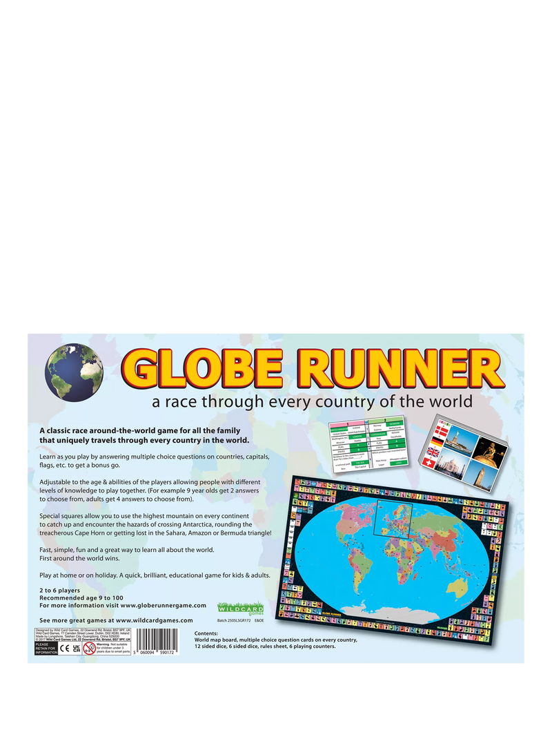 Wildcard Games Globe Runner board game, UK version