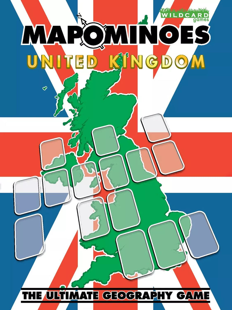 Wildcard Games Mapominoes UK Edition educational board game, imported from the UK