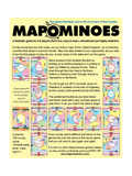 Wildcard Games Mapominoes UK Edition educational board game, imported from the UK