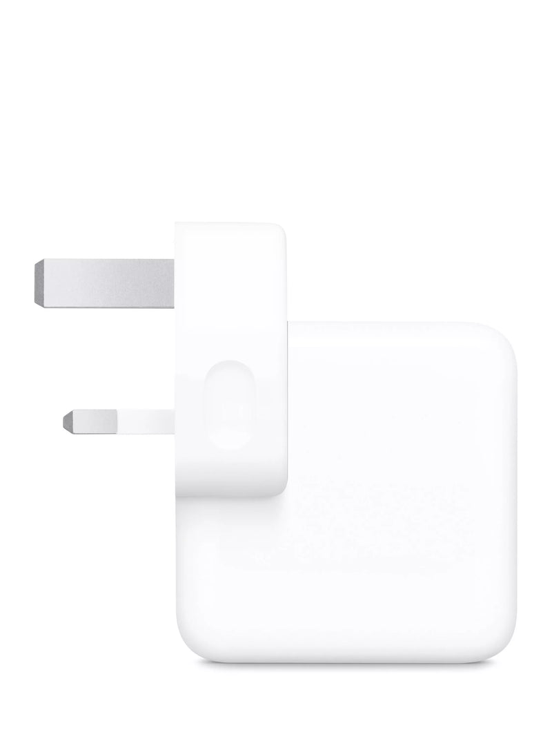 Apple 35W Dual USB-C Power Adapter white, imported from the UK