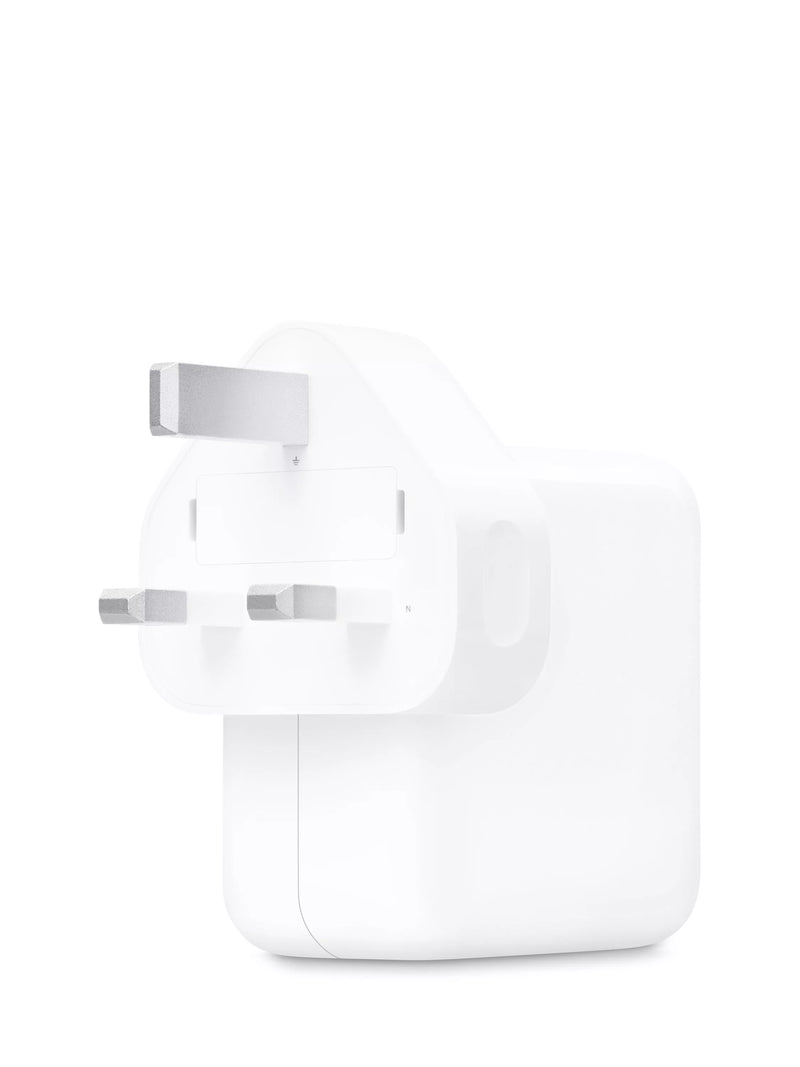 Apple 35W Dual USB-C Power Adapter white, imported from the UK