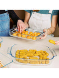 Pyrex glass roasters set of 2 rectangular 39x25cm - British product