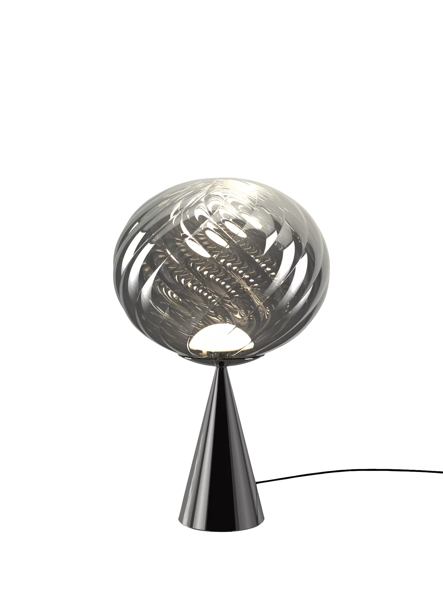 Tom Dixon Whirl table lamp silver black (British brand)