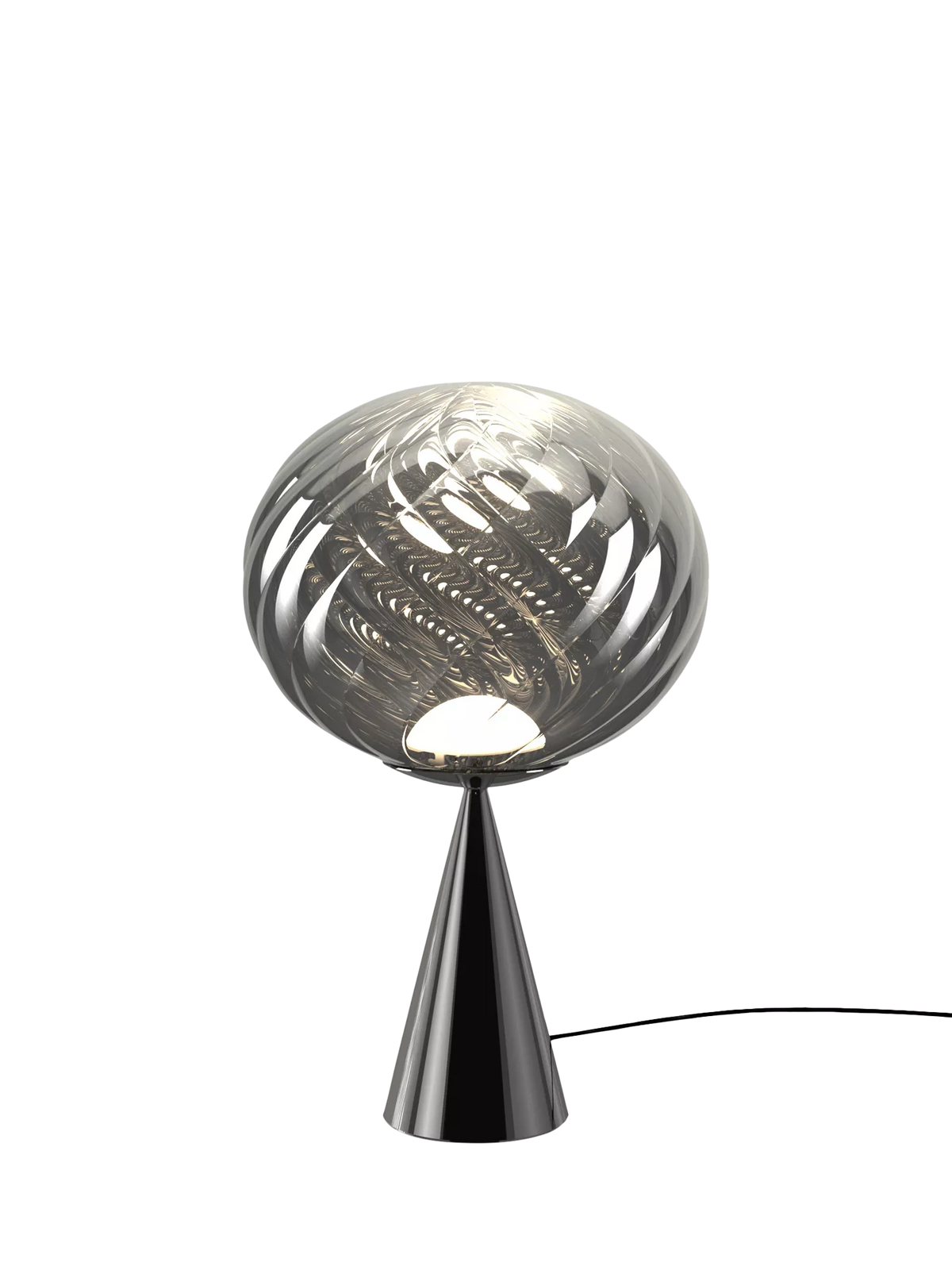 Tom Dixon Whirl table lamp silver black (British brand)