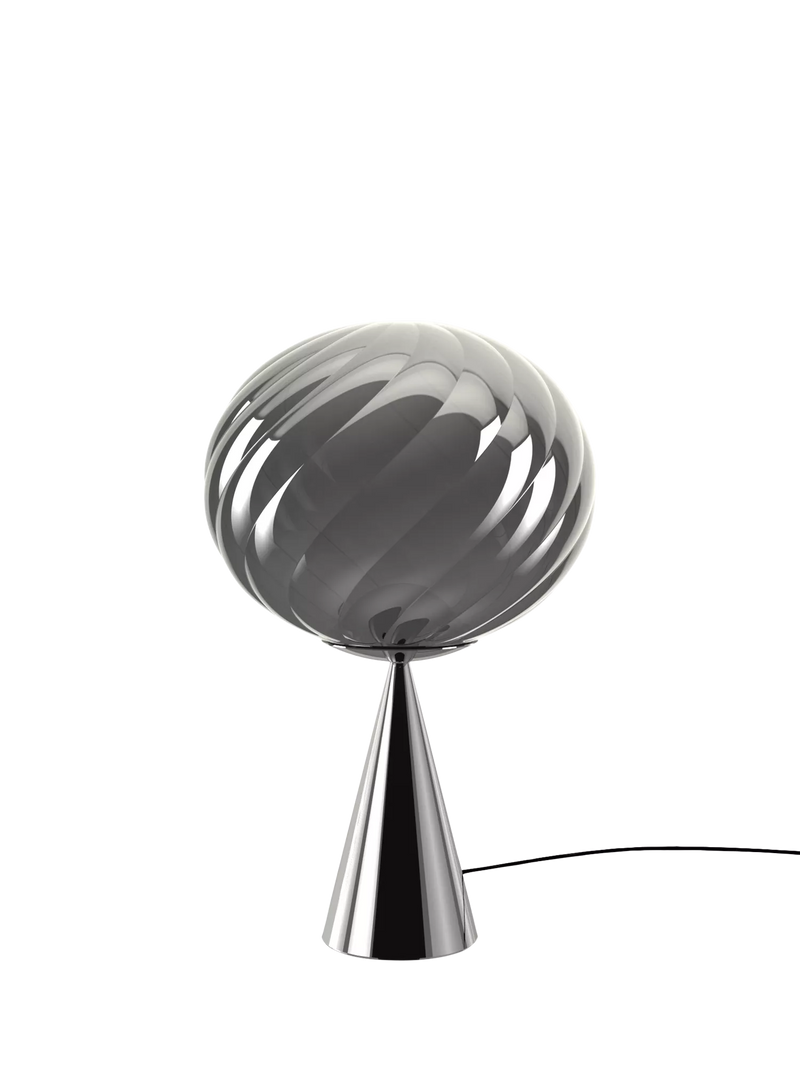 Tom Dixon Whirl table lamp silver black (British brand)