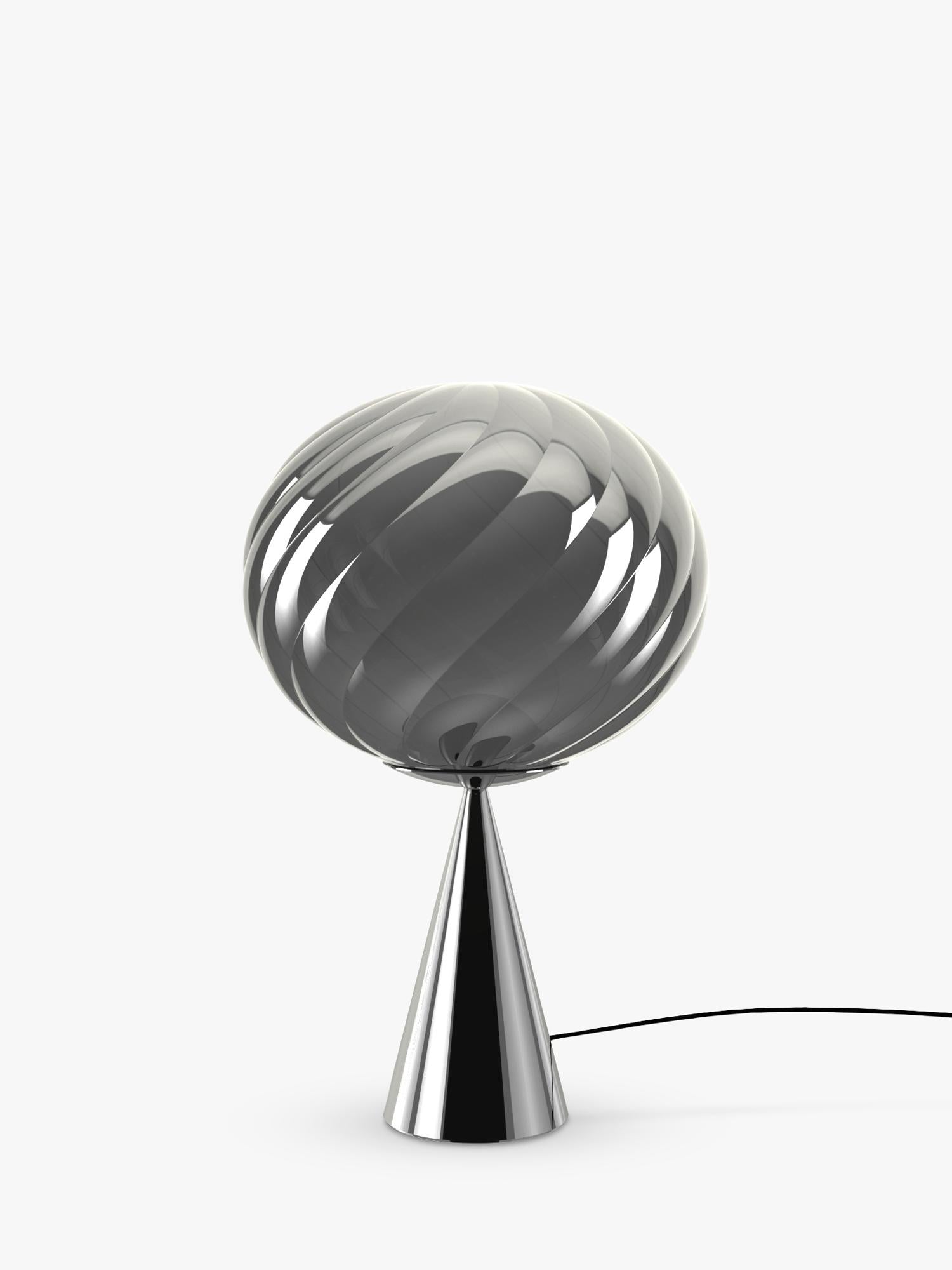 Tom Dixon Whirl table lamp silver black (British brand)