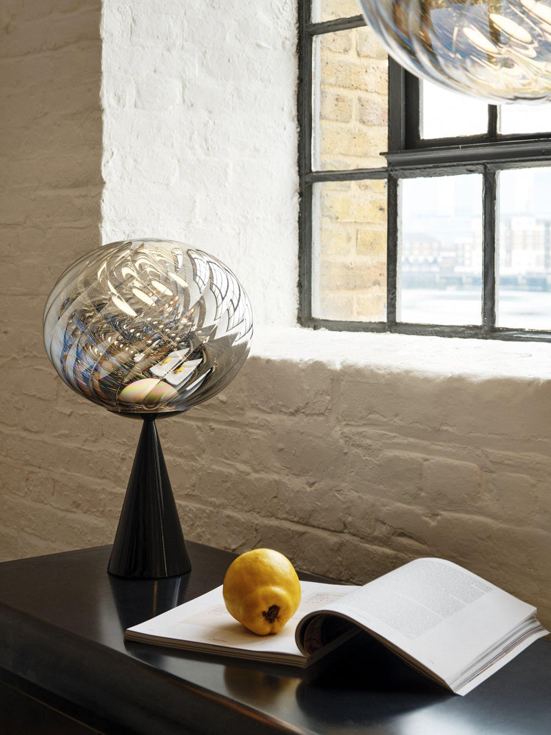 Tom Dixon Whirl table lamp silver black (British brand)