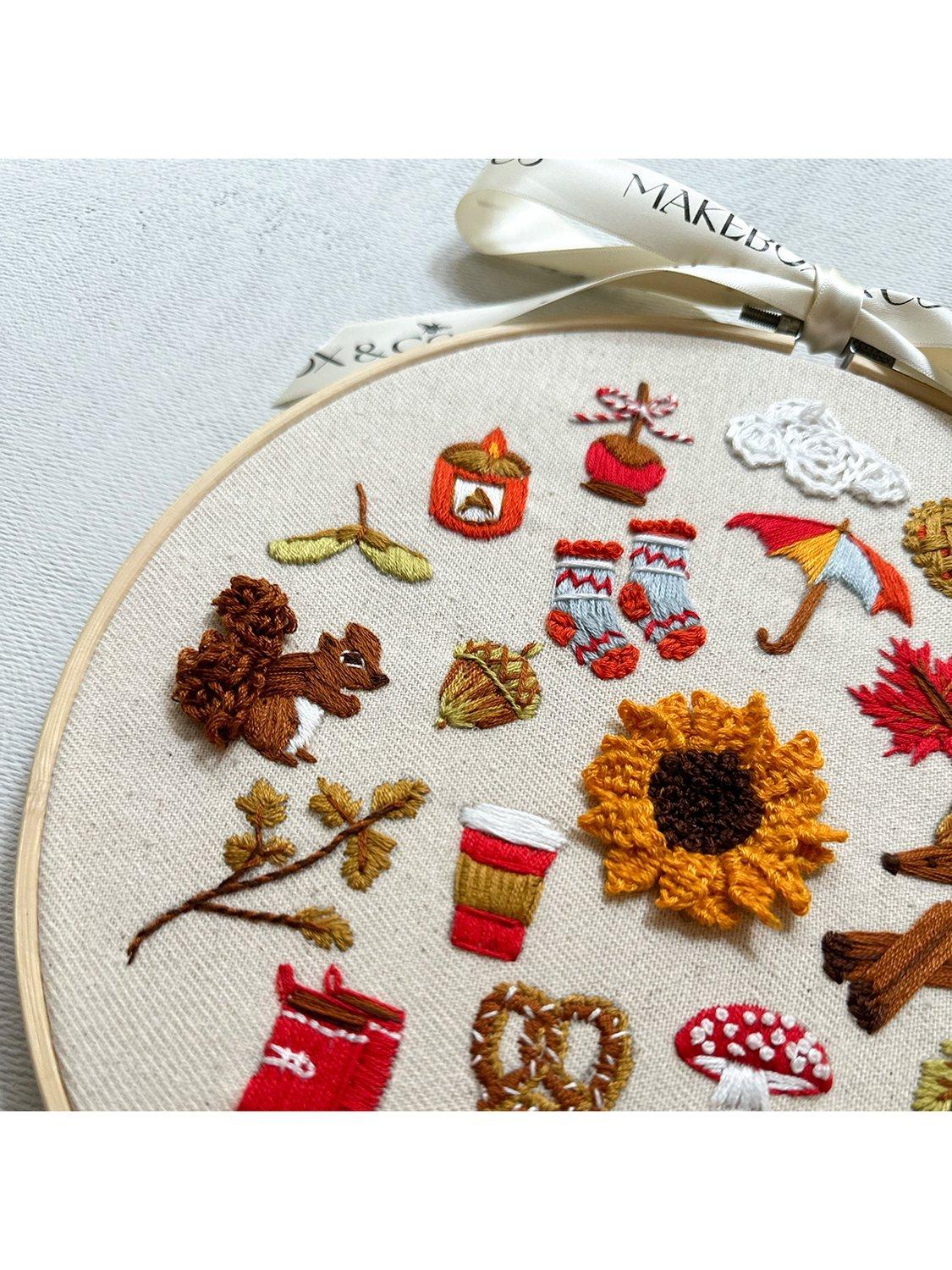 MakeBox & Co Autumn Stitches embroidery kit (British brand)