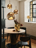Tom Dixon Melt Mini Pendant Ceiling Light in Metallic Bronze, imported from the UK