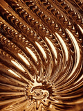 Tom Dixon Whirl large glass pendant ceiling light in gold, imported from the UK