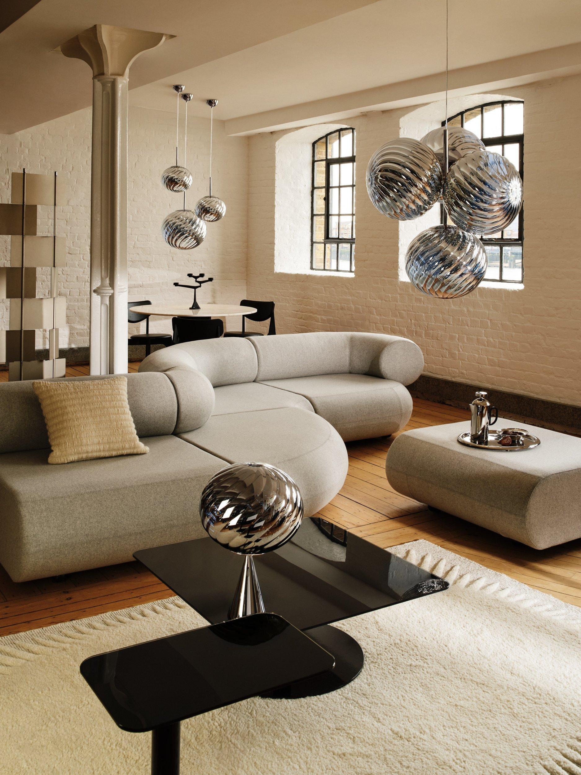 Tom Dixon Whirl Small pendant ceiling light, imported from the UK