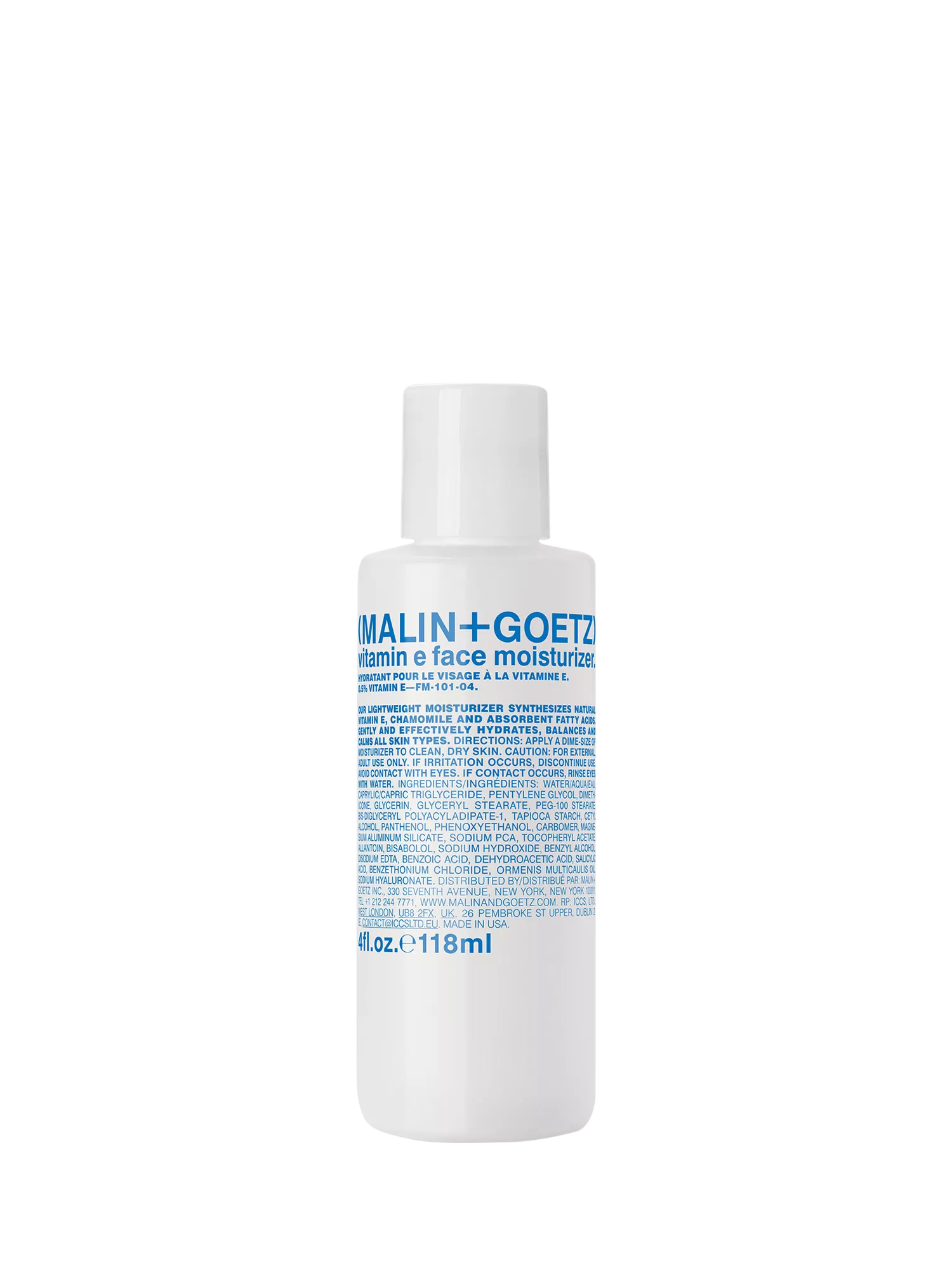 MALIN + GOETZ Vitamin E face moisturiser 118ml, UK version
