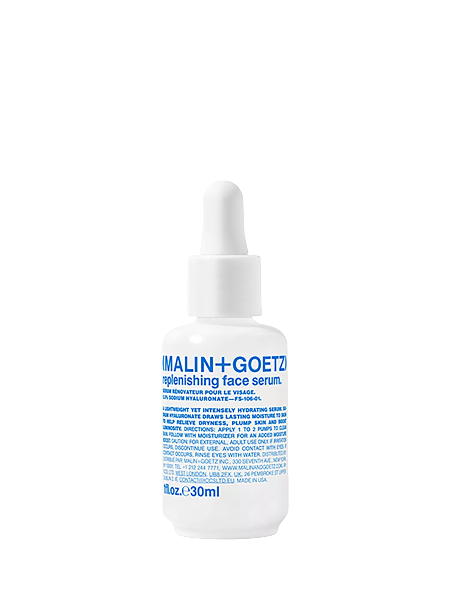 MALIN+GOETZ Replenishing Face Serum 30ml, imported from the UK