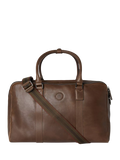 OSPREY LONDON Compass Leather Weekender Bag, Tan