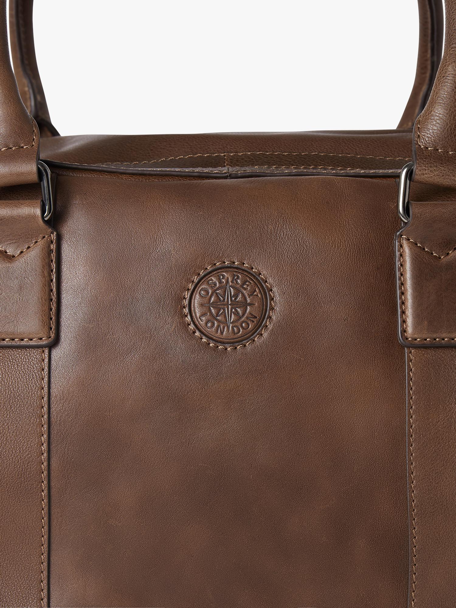 Osprey London Compass Leather Weekender Bag (British brand)