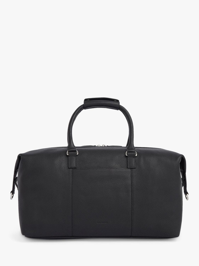 OSPREY LONDON leather weekender bag in Black, imported from the UK