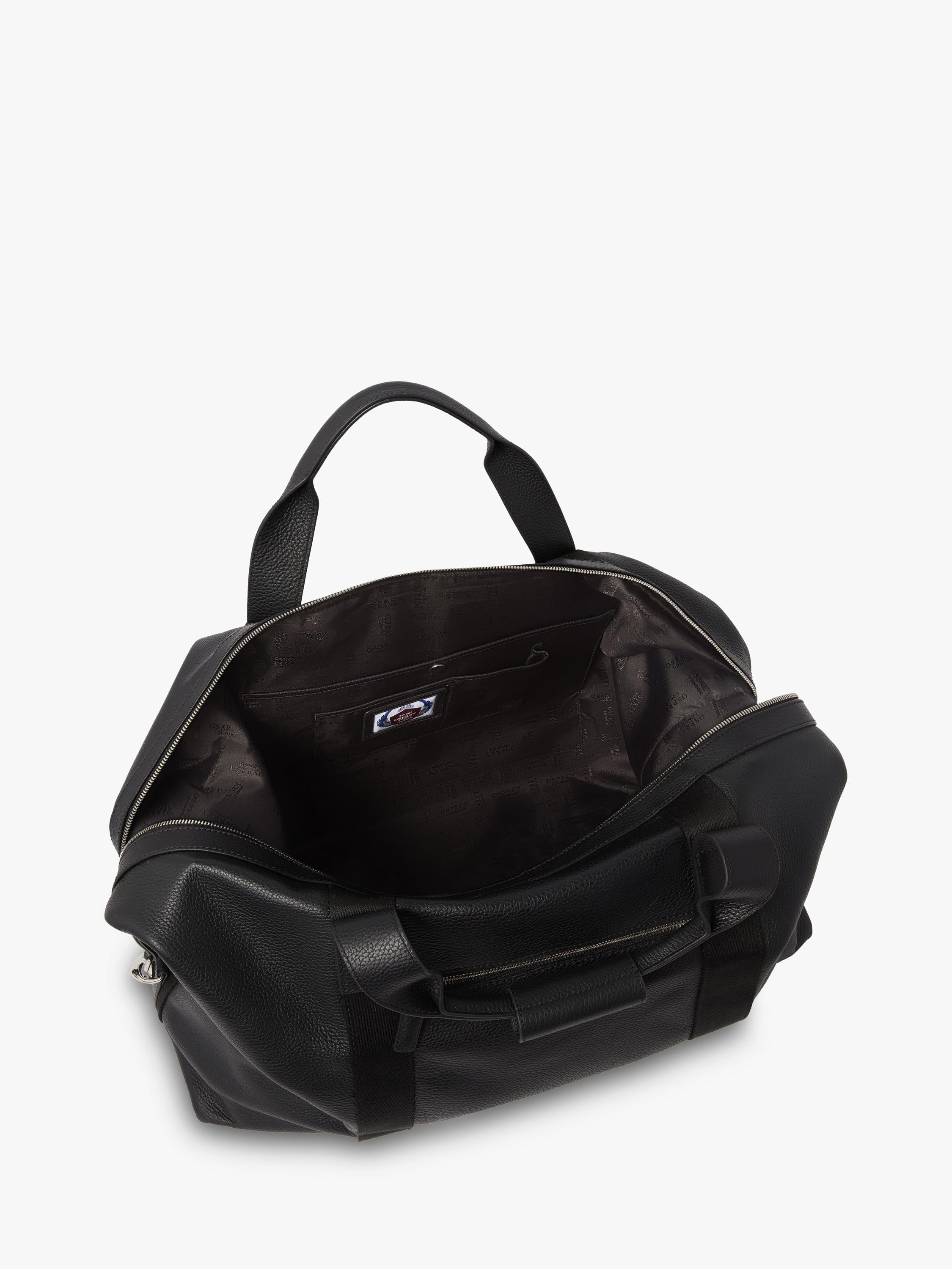 Osprey London Toby leather weekender bag (British brand)