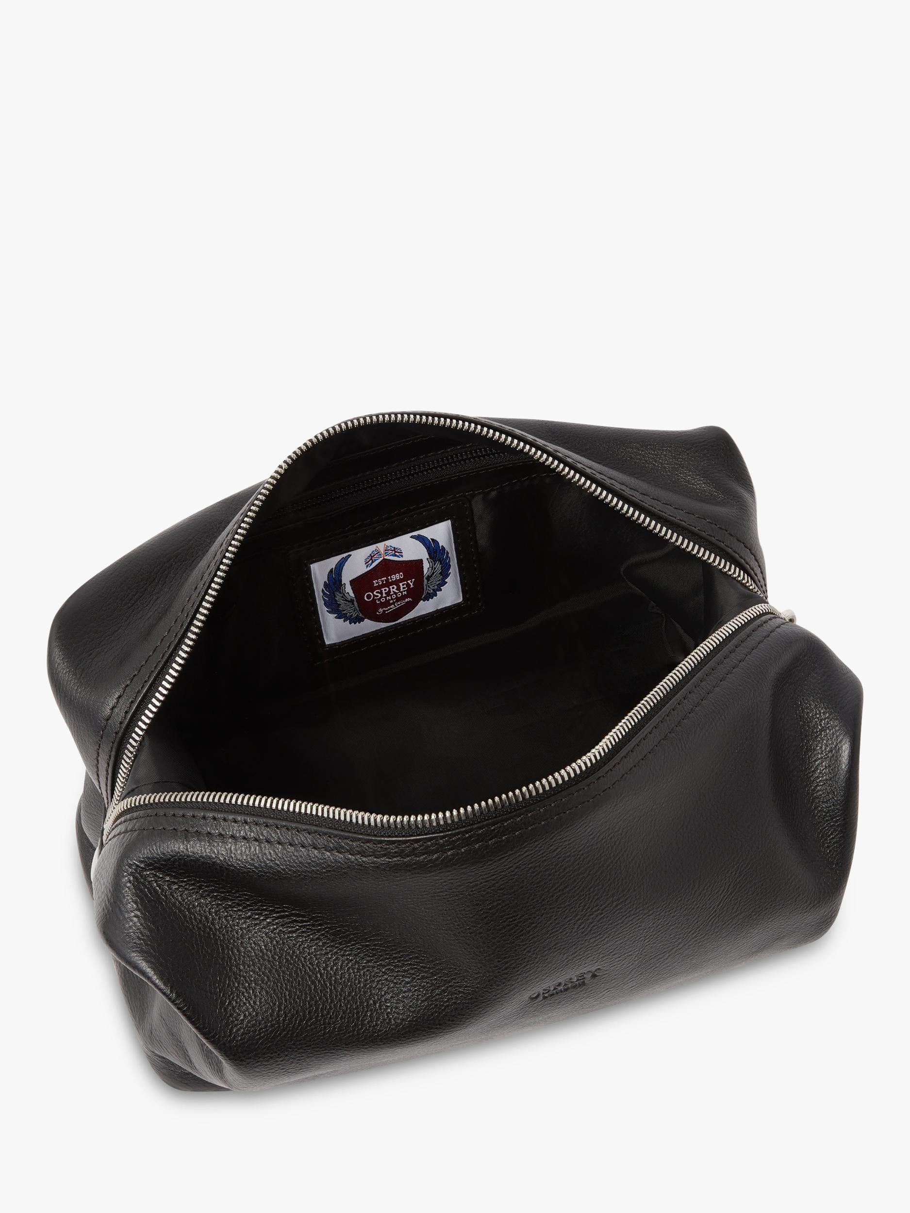 Osprey London Toby leather washbag - British product