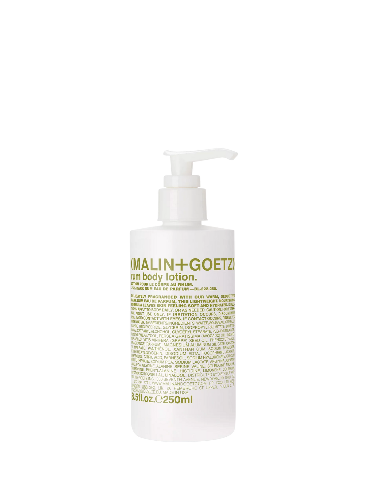 MALIN + GOETZ Rum body lotion 250ml, imported from the UK