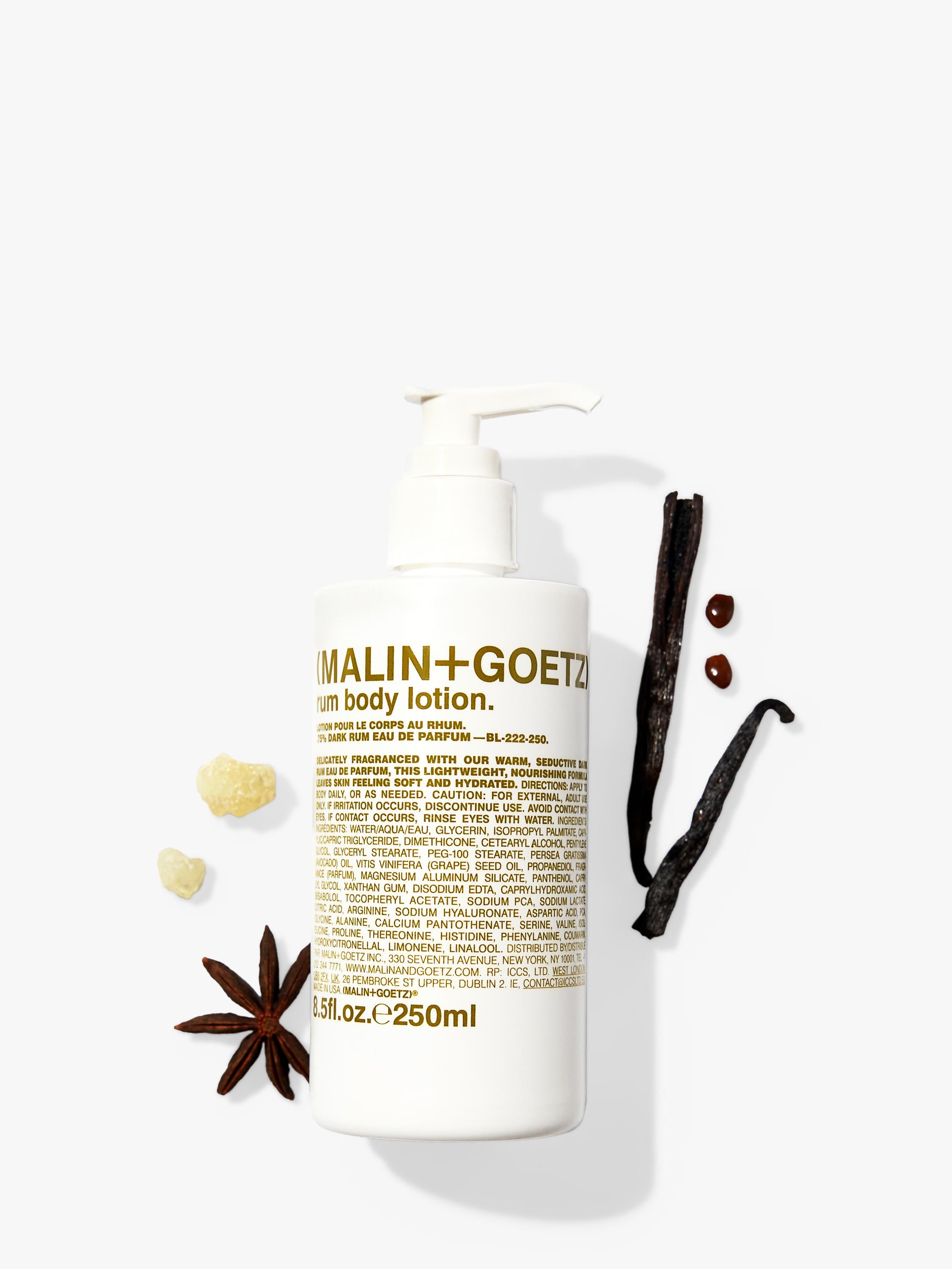 MALIN + GOETZ Rum body lotion 250ml, imported from the UK