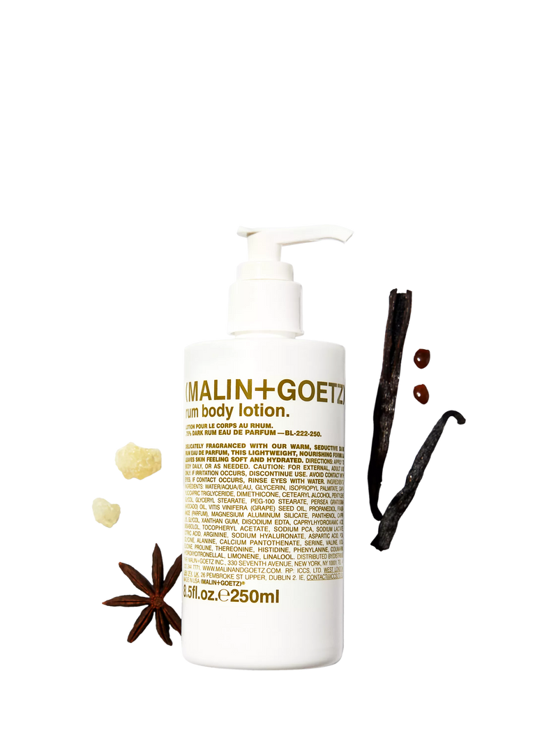 MALIN + GOETZ Rum body lotion 250ml, imported from the UK