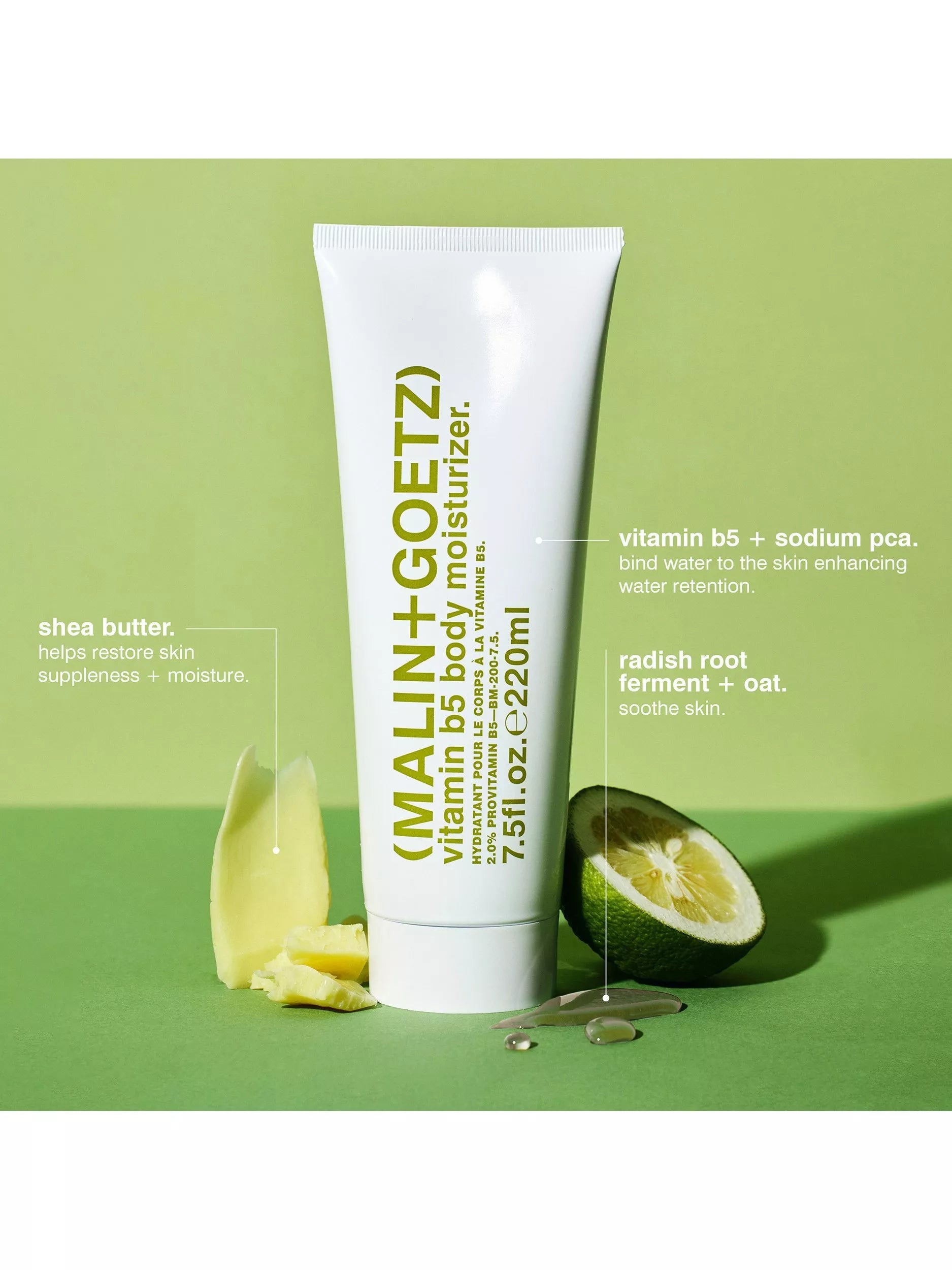 MALIN + GOETZ Vitamin B5 daily body moisturiser 220ml, UK version