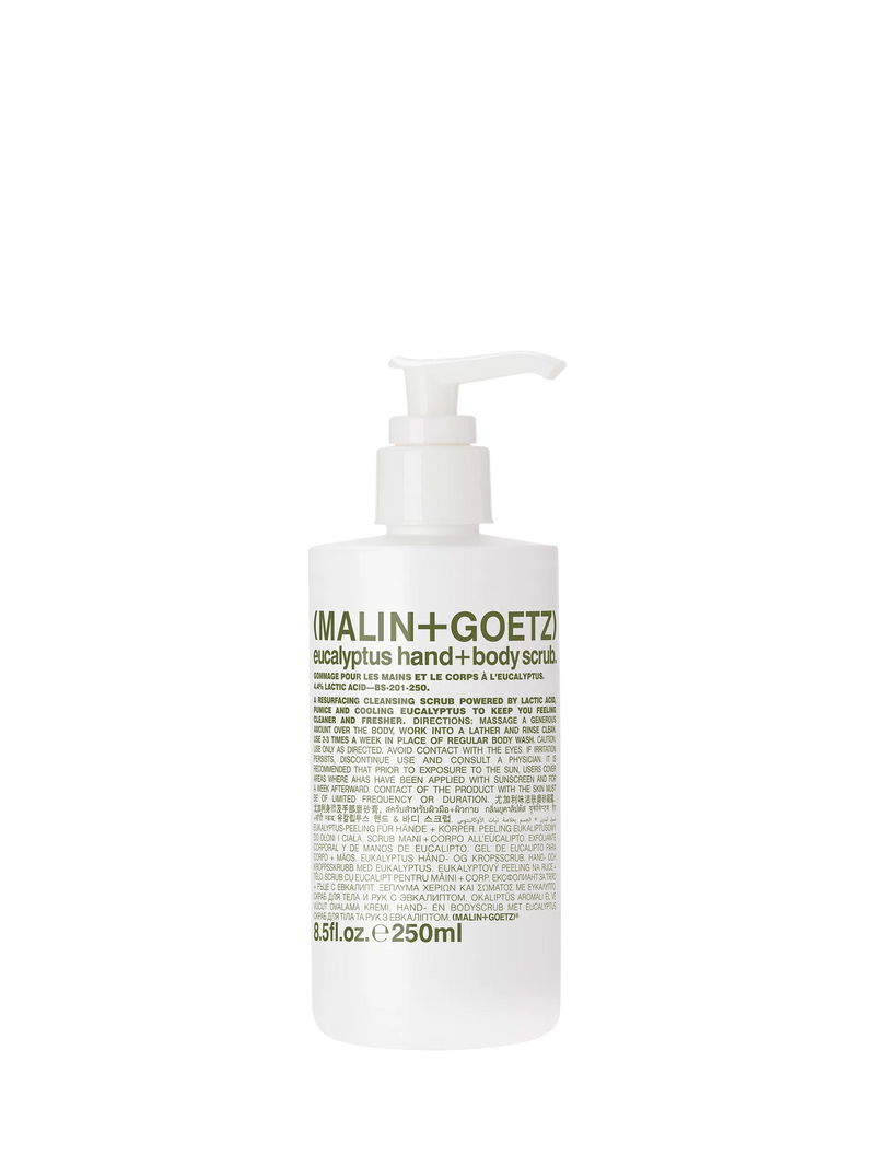 MALIN + GOETZ Eucalyptus Hand & Body Scrub 250ml (British brand)