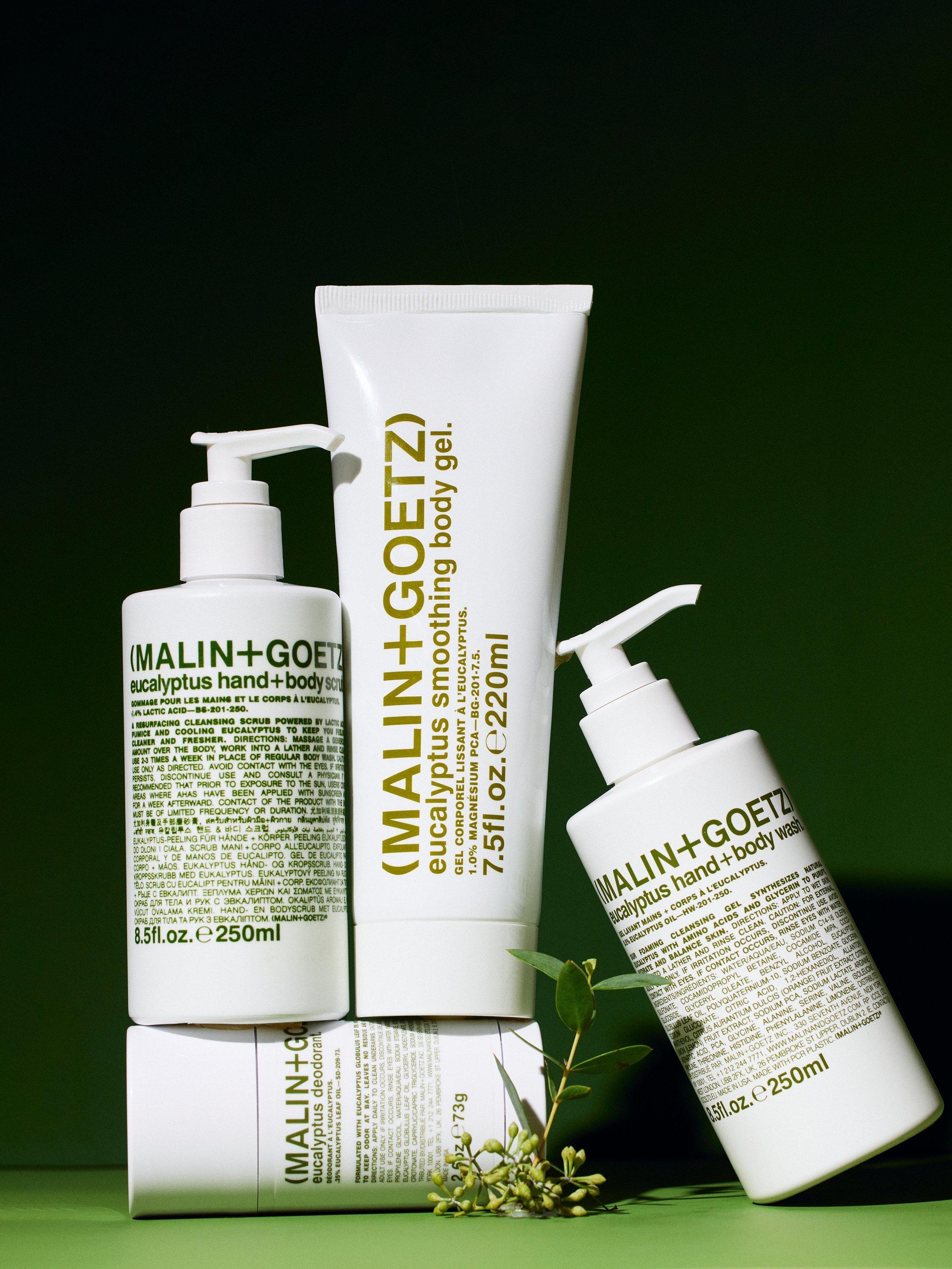 MALIN + GOETZ Eucalyptus Hand & Body Scrub 250ml (British brand)
