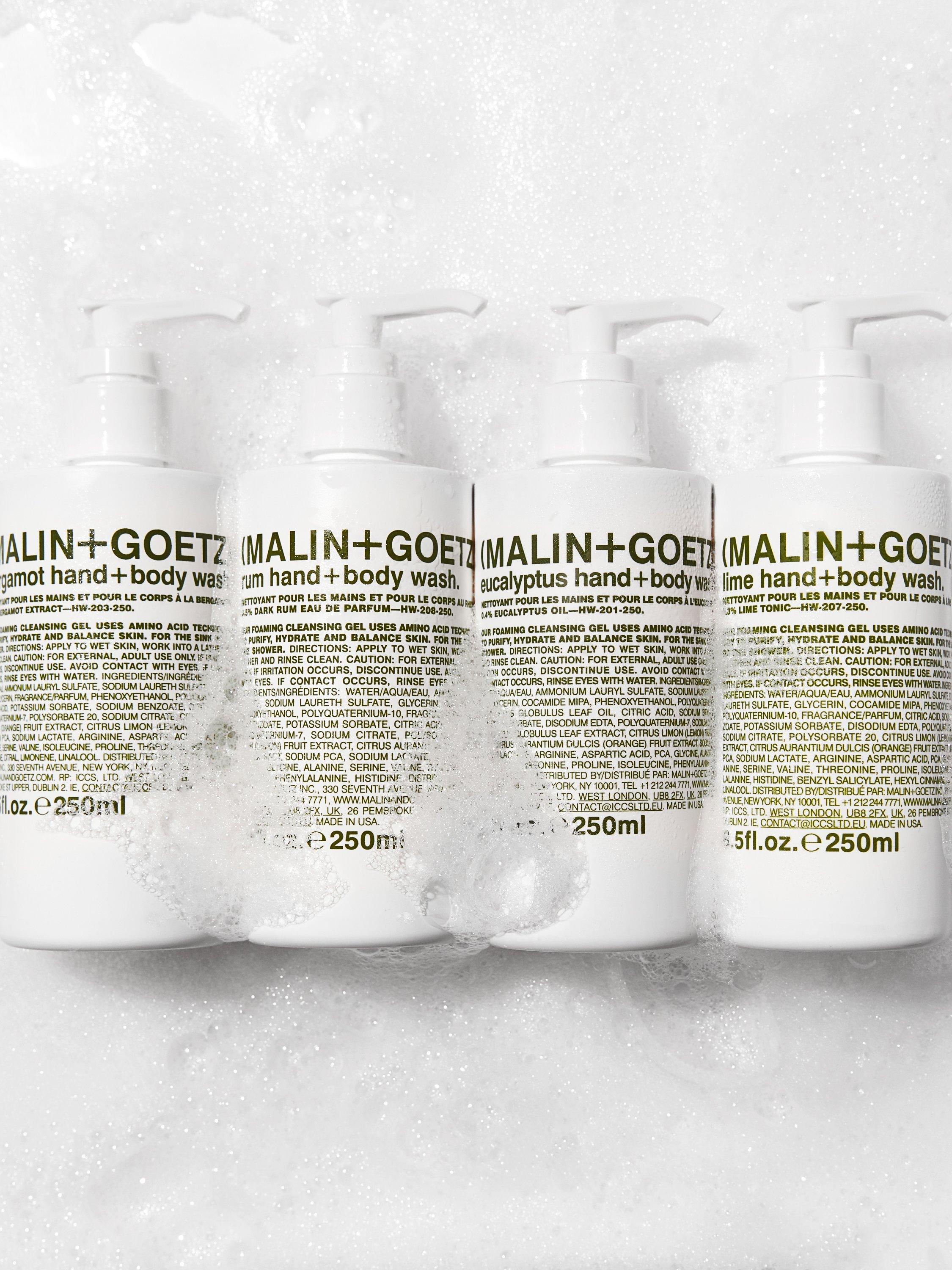 MALIN + GOETZ eucalyptus body wash 250ml, imported from the UK