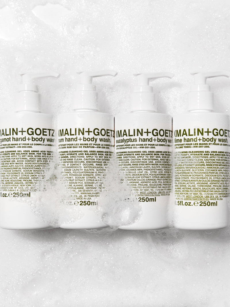 MALIN + GOETZ eucalyptus body wash 250ml, imported from the UK