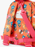 Frugi kids floral backpack in orange/multi - British product