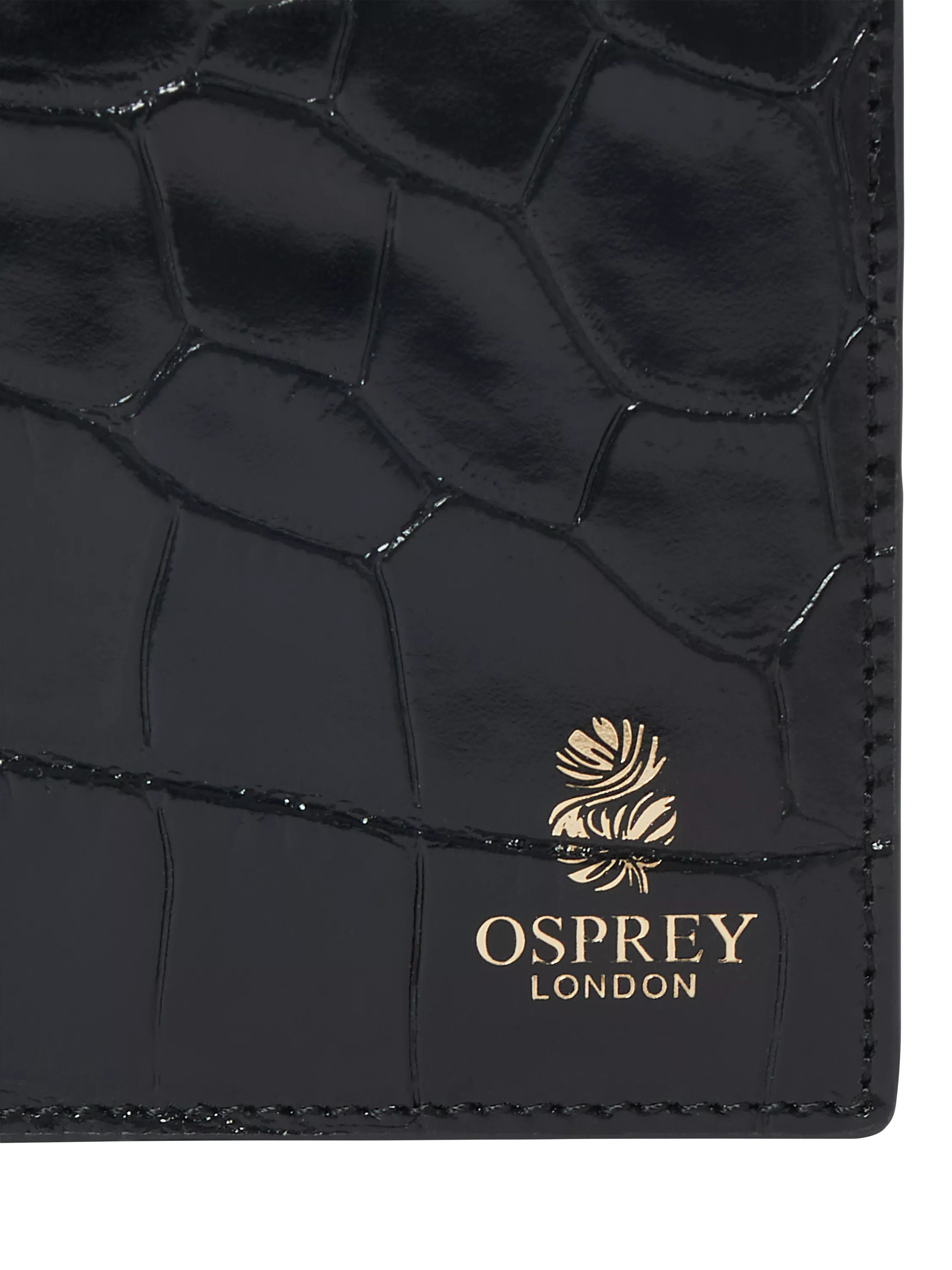 Ospey London croc leather passport cover, UK version