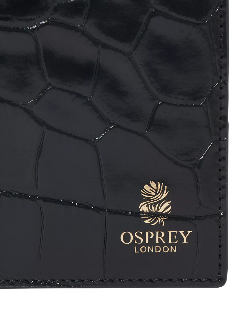 Ospey London croc leather passport cover, UK version