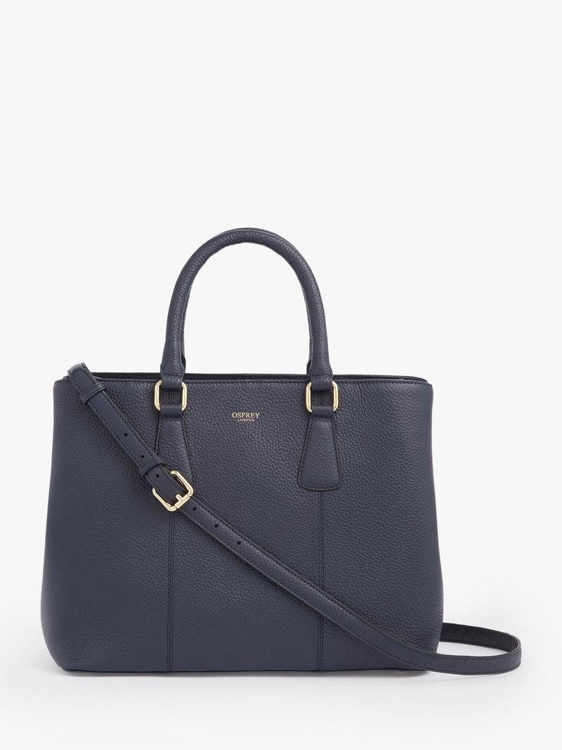 OSPREY LONDON Adaline leather workbag with gold hardware - British brand