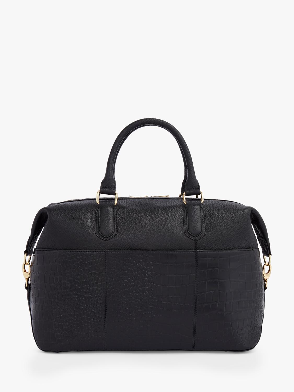 OSPREY LONDON Kellie Croc Leather Weekender Bag (British brand)