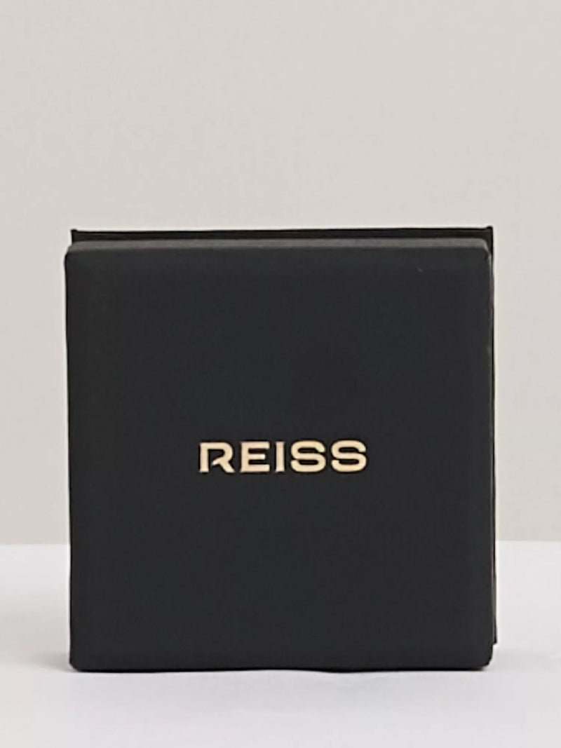 Reiss Alana Curve Pearl Cuff Bangle gold tone, imported from the UK