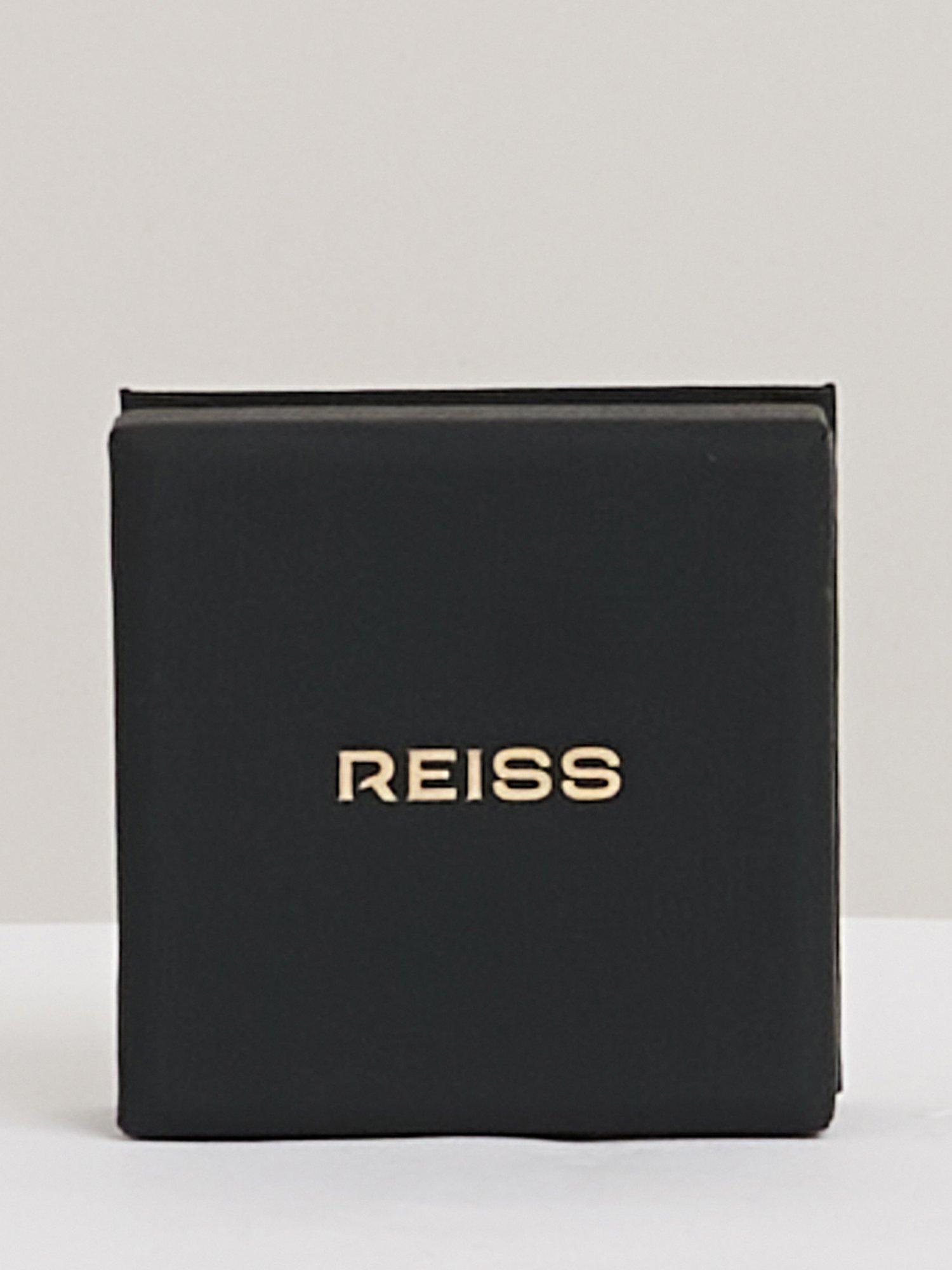 Reiss Salma hinged bangle gold tone and faux marble, imported from the UK