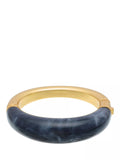 Reiss Salma hinged bangle gold tone and faux marble, imported from the UK
