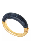 Reiss Salma hinged bangle gold tone and faux marble, imported from the UK