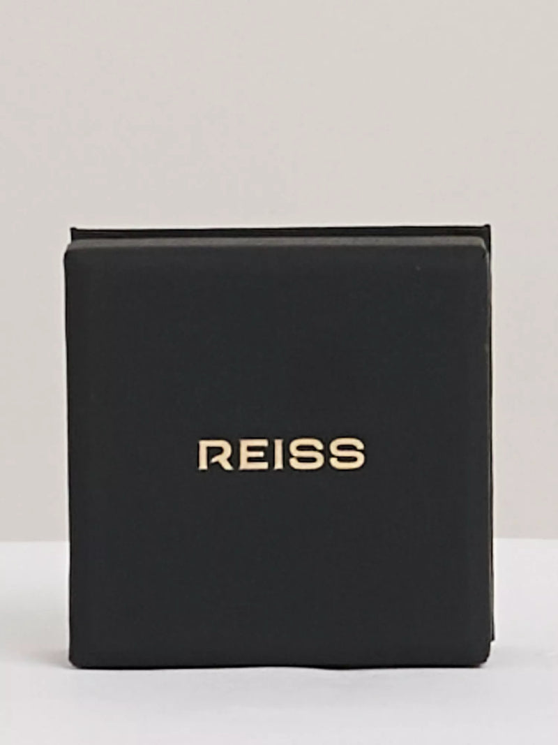 Reiss Salma hinged bangle gold tone and faux marble, imported from the UK