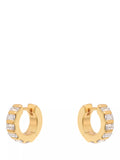 Reiss Liza Linear Crystal Huggie Hoop Earrings