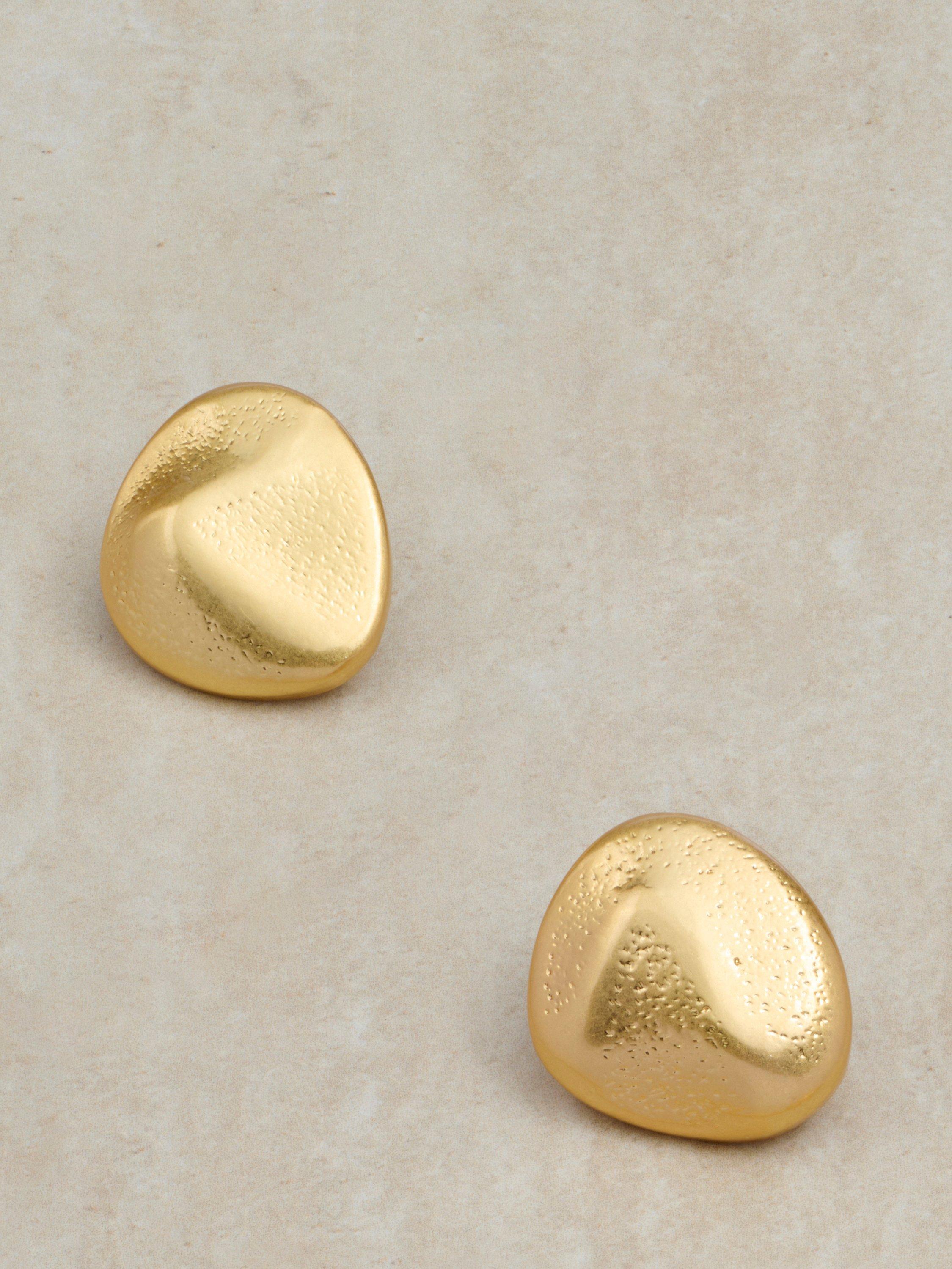 Reiss Pernilla Textured Earrings Gold (British brand)