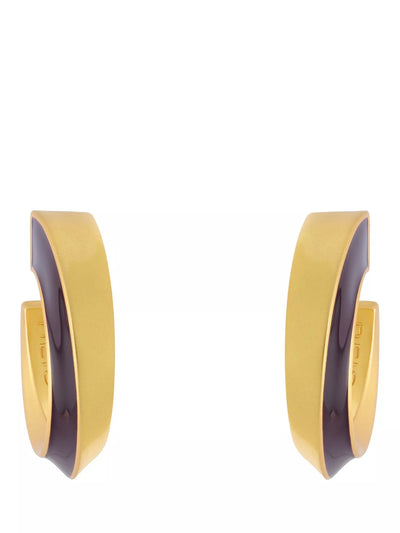 John Lewis Reiss Thalia Twist Enamel Hoop Earrings- Buy online at McGrocer
