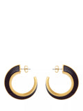 Reiss Thalia Twist Enamel hoop earrings gold tone - British product