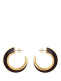 Reiss Thalia Twist Enamel hoop earrings gold tone - British product