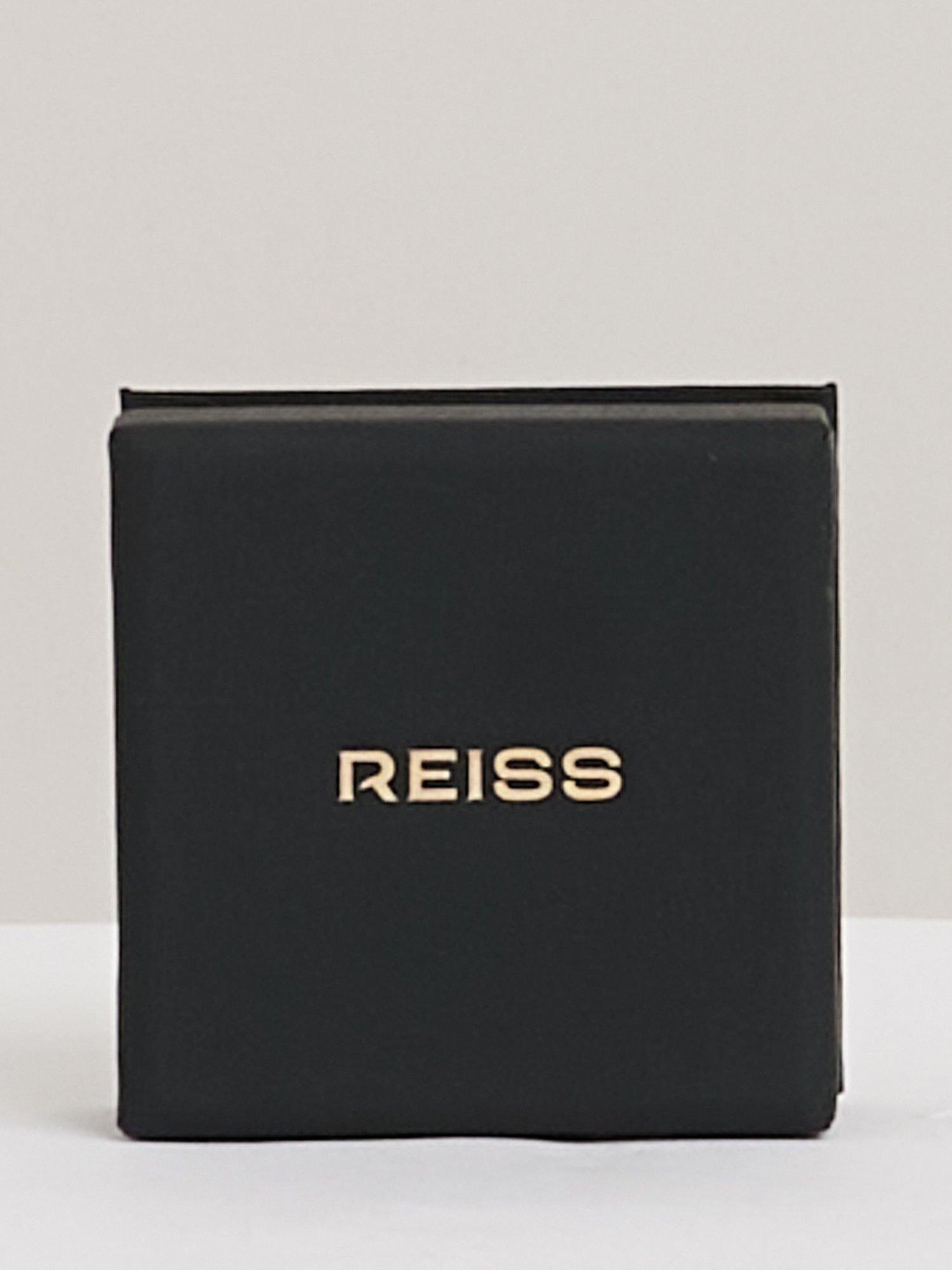 Reiss Thalia Twist Enamel hoop earrings gold tone - British product