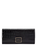 Carvela croc embossed clutch bag black (British brand)