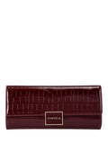 Carvela Jessica Croc Embossed Clutch Bag, Black