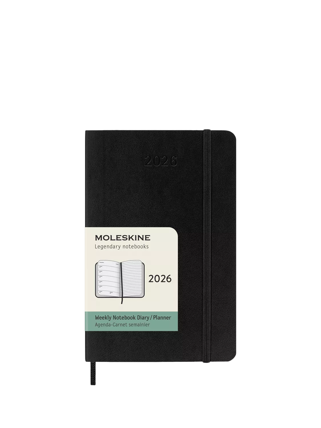 Moleskine pocket weekly diary 2026 black (British brand)